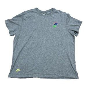 Nike Men's Heather Gray Tee with Logo Accents